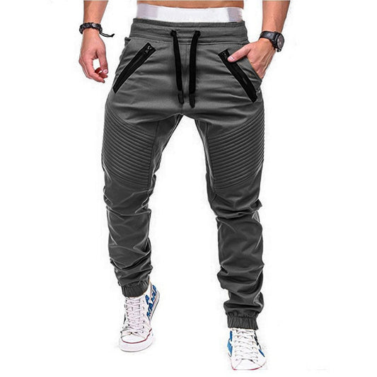 Men Casual Joggers Pants Solid Thin Cargo Sweatpants Male Multi-pocket Trousers New Mens Sportswear Hip Hop Harem Pencil Pants