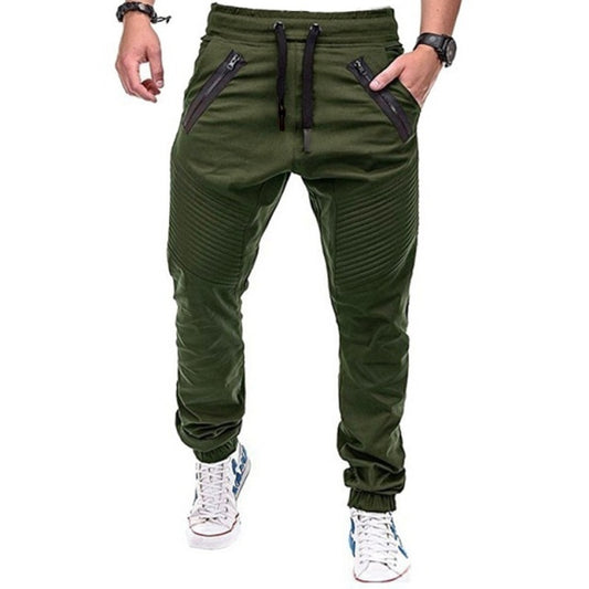 Men Casual Joggers Pants Solid Thin Cargo Sweatpants Male Multi-pocket Trousers New Mens Sportswear Hip Hop Harem Pencil Pants