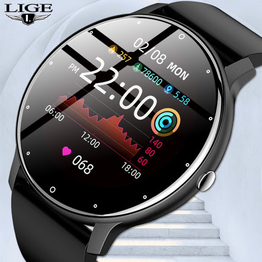 LIGE 2022 Fashion Smart Watch Men Fitness Bracelet Heart Rate Blood Pressure Monitoring Sports Tracker Smartwatch Gift for Women